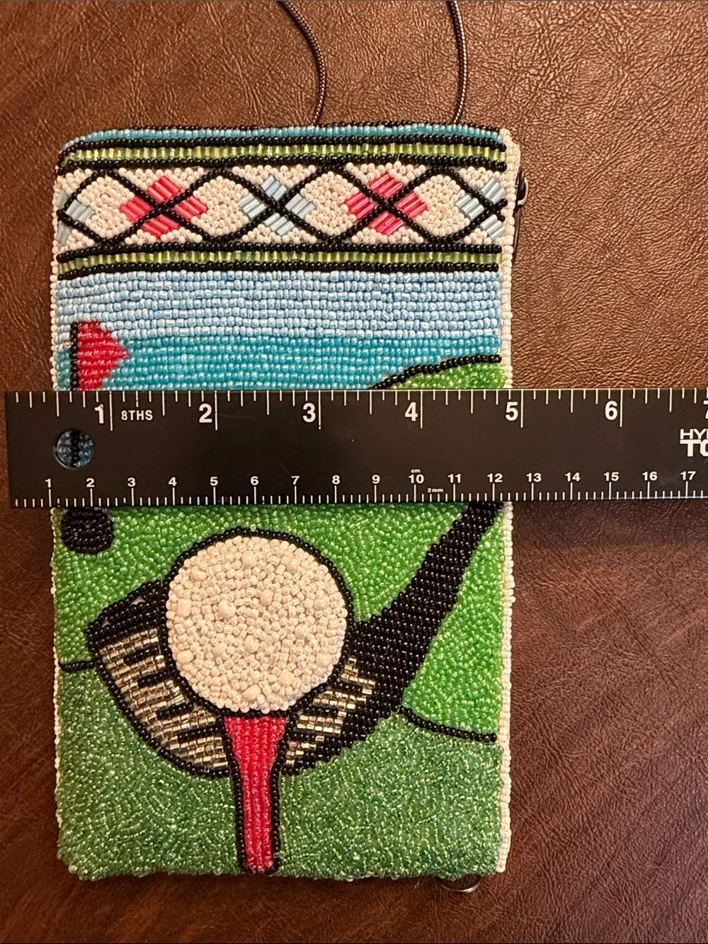 Mary Frances Fairway Beaded Phone Clutch Crossbody